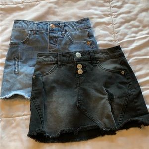 Two jean skirts